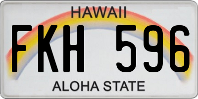 HI license plate FKH596