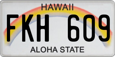 HI license plate FKH609