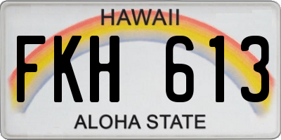 HI license plate FKH613