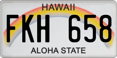 HI license plate FKH658