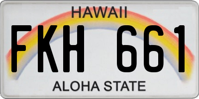 HI license plate FKH661