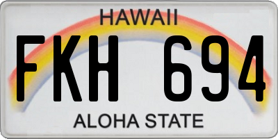 HI license plate FKH694