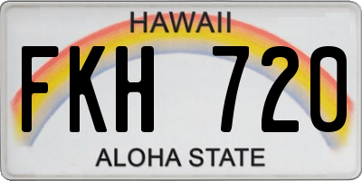 HI license plate FKH720