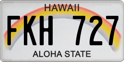 HI license plate FKH727