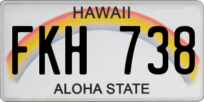 HI license plate FKH738