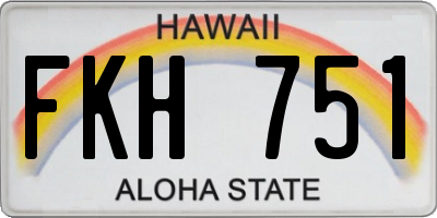 HI license plate FKH751