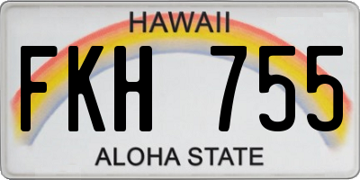 HI license plate FKH755