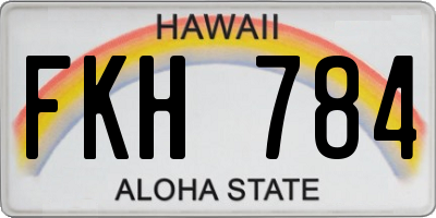 HI license plate FKH784