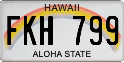 HI license plate FKH799