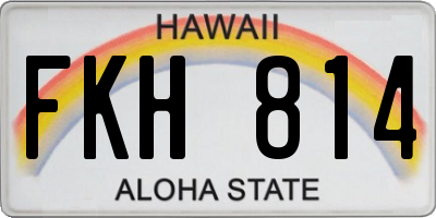 HI license plate FKH814