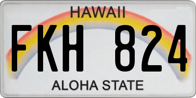 HI license plate FKH824