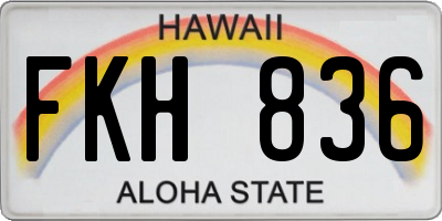 HI license plate FKH836