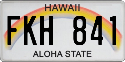 HI license plate FKH841