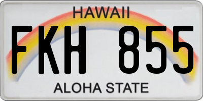 HI license plate FKH855