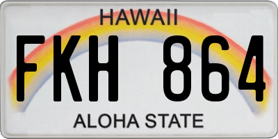 HI license plate FKH864