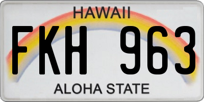 HI license plate FKH963