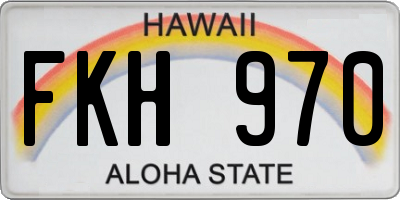 HI license plate FKH970