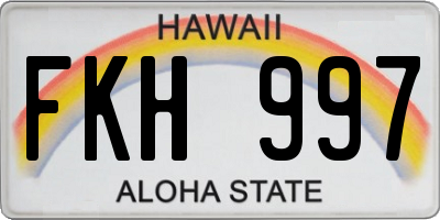 HI license plate FKH997