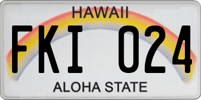 HI license plate FKI024