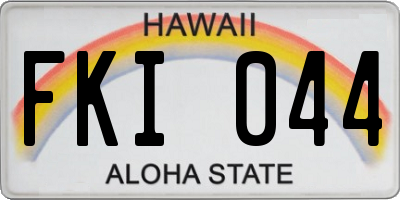HI license plate FKI044