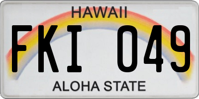 HI license plate FKI049