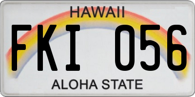 HI license plate FKI056