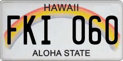 HI license plate FKI060