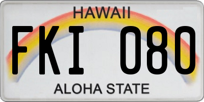 HI license plate FKI080