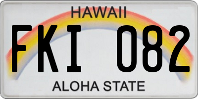 HI license plate FKI082