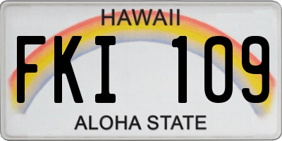 HI license plate FKI109