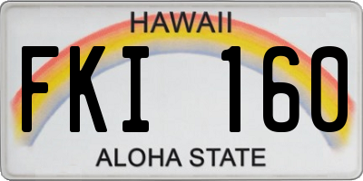 HI license plate FKI160