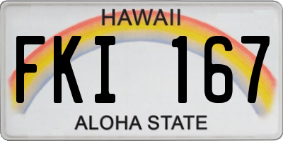 HI license plate FKI167