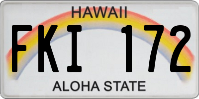 HI license plate FKI172
