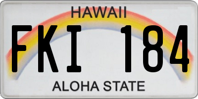 HI license plate FKI184