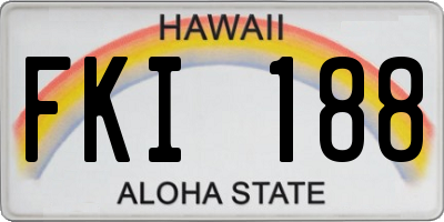 HI license plate FKI188