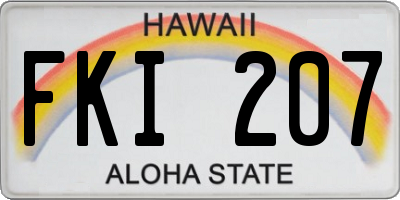 HI license plate FKI207