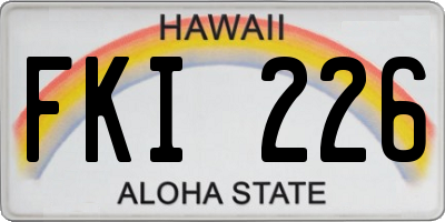 HI license plate FKI226