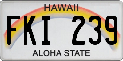 HI license plate FKI239
