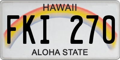 HI license plate FKI270