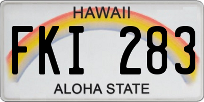 HI license plate FKI283