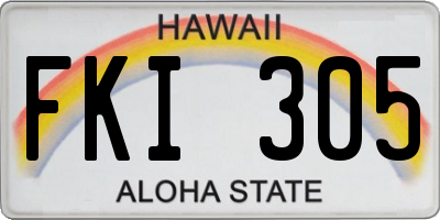 HI license plate FKI305