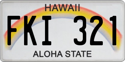 HI license plate FKI321