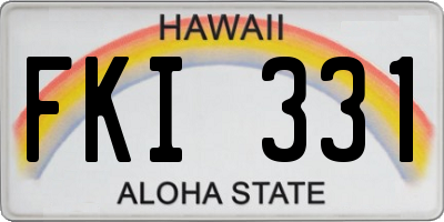 HI license plate FKI331