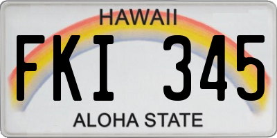 HI license plate FKI345