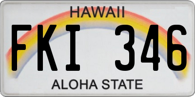 HI license plate FKI346