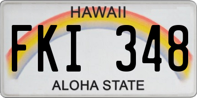 HI license plate FKI348