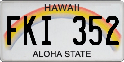 HI license plate FKI352