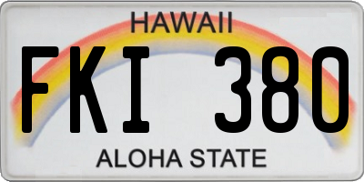 HI license plate FKI380