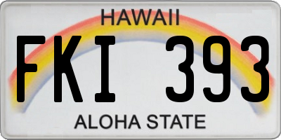 HI license plate FKI393