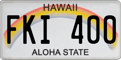 HI license plate FKI400